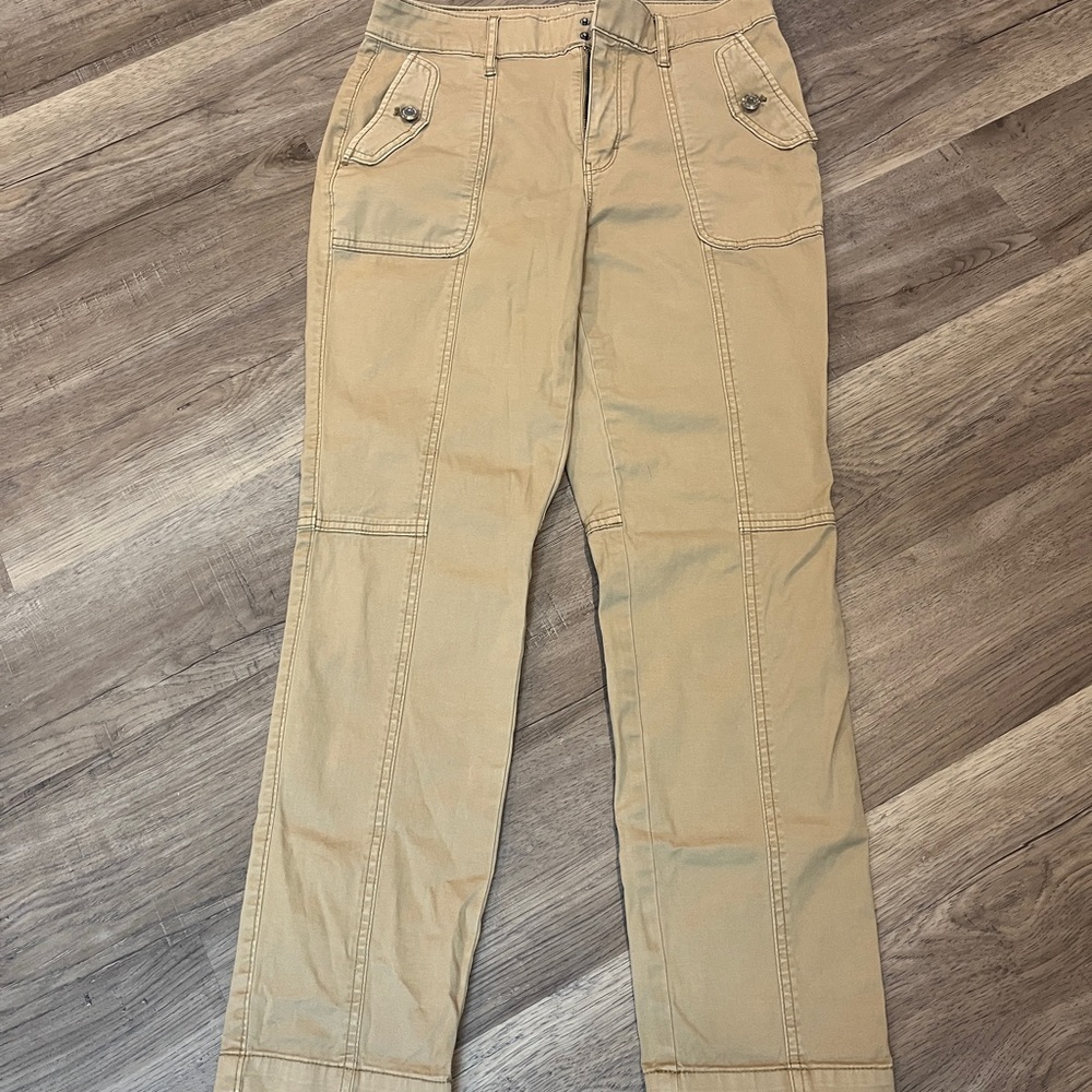 WHBM PRET A JET PANTS SIZE 6 tan